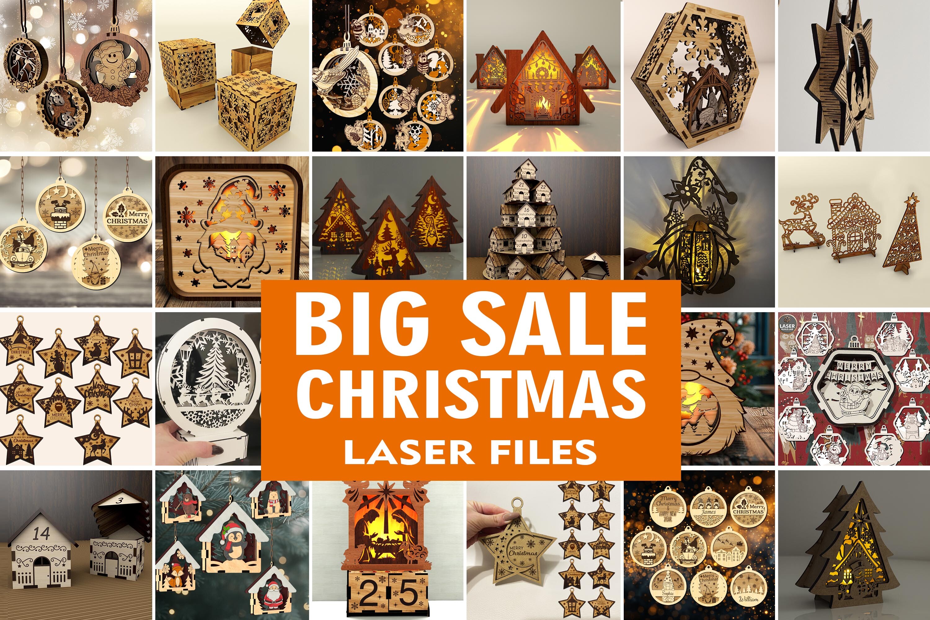 Christmas Laser Cut Files Mega Collection laser cut project