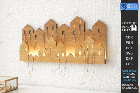 Boho Wall Jewelry Organizer Laser Cut SVG laser cut project