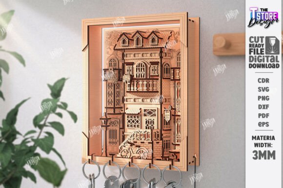 European Alley Key Holder Laser Cut SVG laser cut project