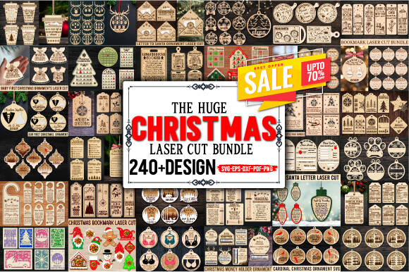 Huge Christmas Laser Cut SVG Project Bundle laser cut project