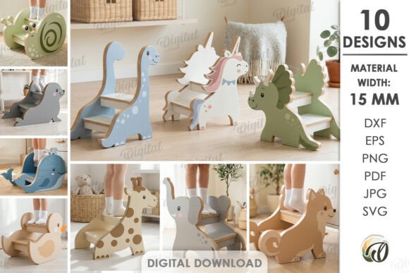 K ids Step Stands Bundle Laser Cut laser cut project
