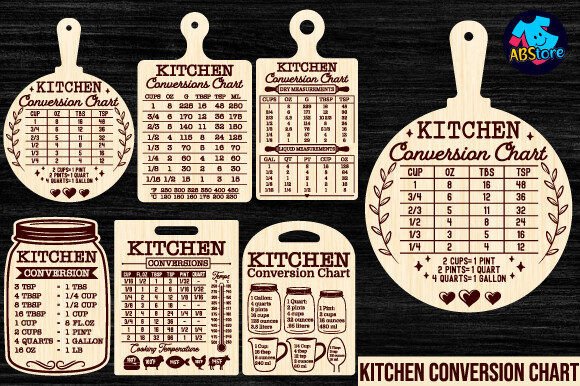 Kitchen Conversions Chart Laser Cut Files laser cut project