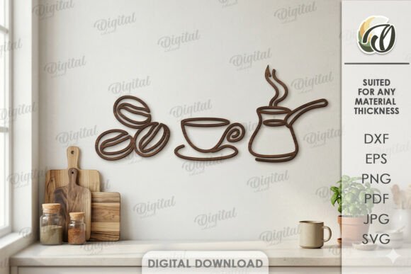 Kitchen Line Art Laser Cut Decor laser cut project