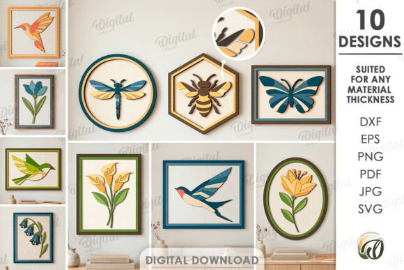 Laser Cut Decorative Wall Art Bundle laser cut project