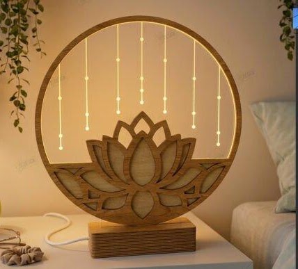 3D Round Lamp Laser Cut Night Light Files laser cut project
